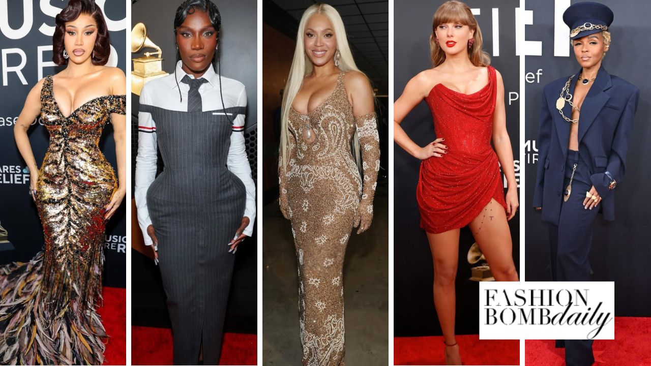 Top 10 Best Dress Celebs at the 2025 Grammy’s: Beyonce Wins Best Album in a Gold Schiaparelli Dress, Cardi B Dazzles in a Multicolor Roberto Cavalli Feather Gown, Doechii Turns Heads in a Grey Pinstripe Thom Browne Look + More!